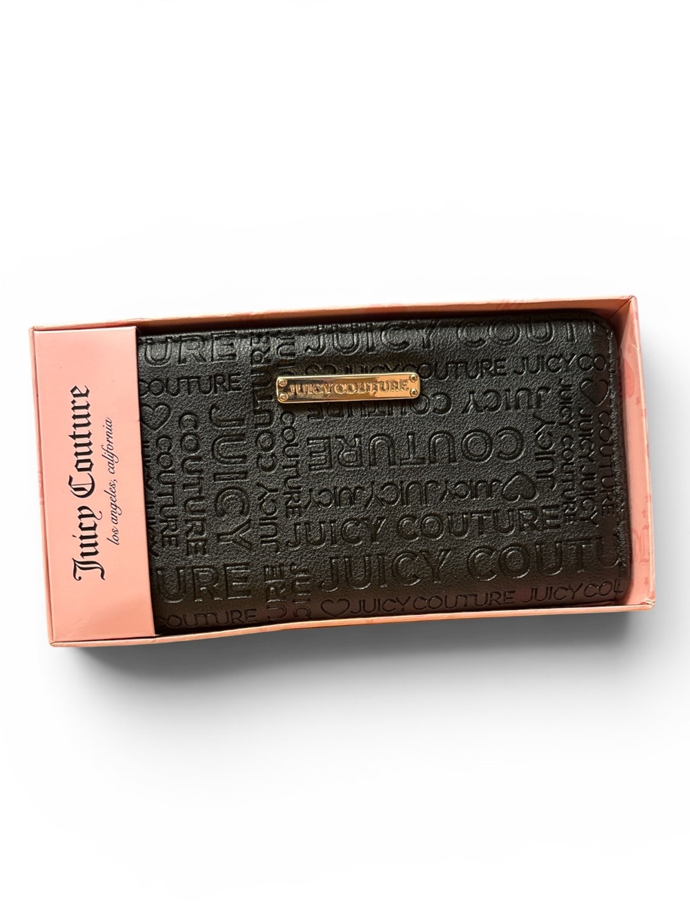 Juicy Couture Embossed Black Wallet NWT